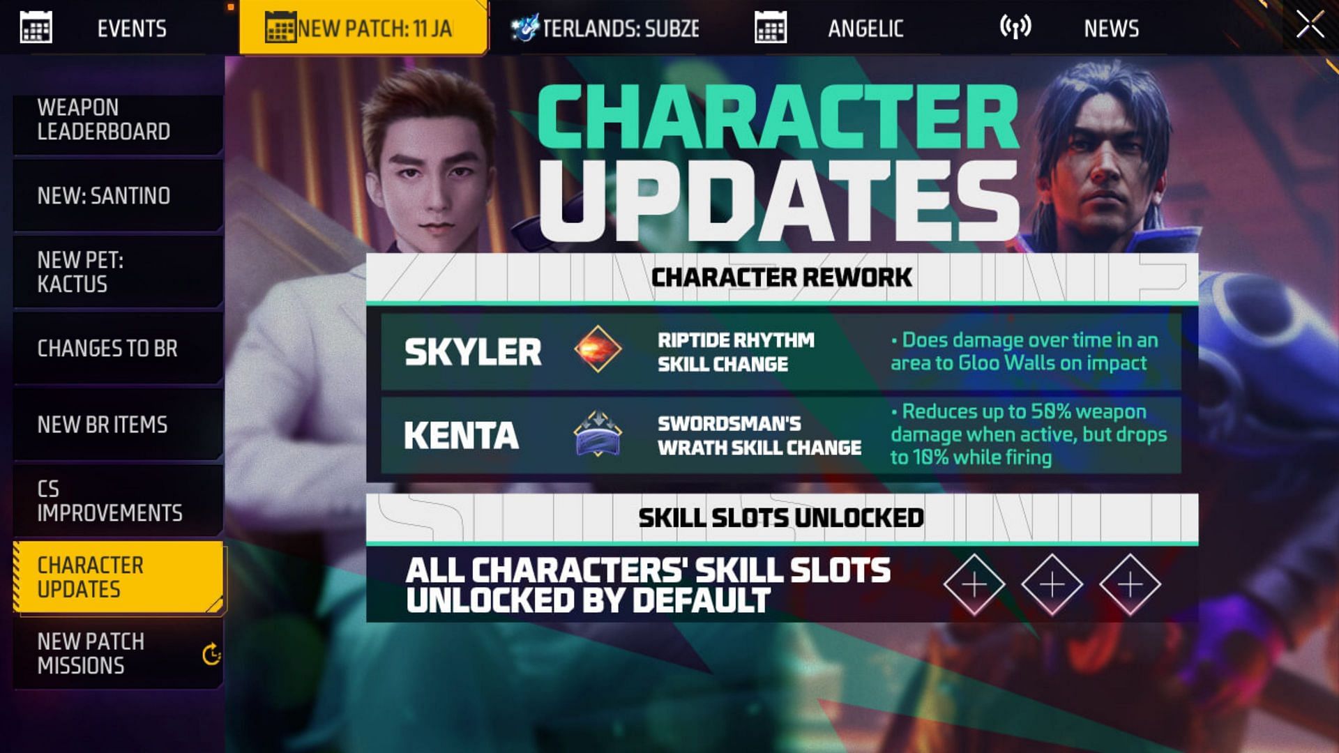 Character changes (Image via Garena)